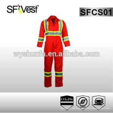 Ropa de trabajo de seguridad reflectante de color naranja, poli-algodón conforme CSA Z96-09